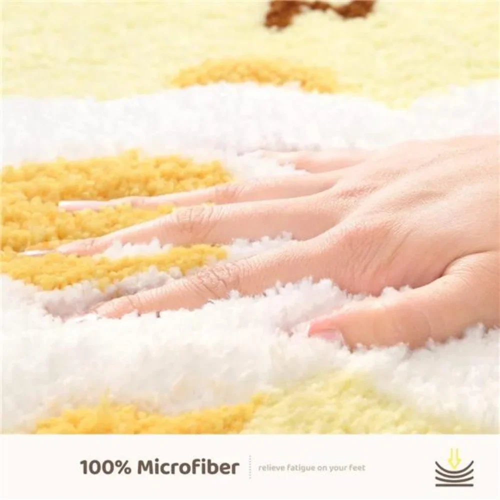 Toast Bath Mats, Soft and Absorbent Microfiber Bath Rugs, Non-Slip 20x31 Inch